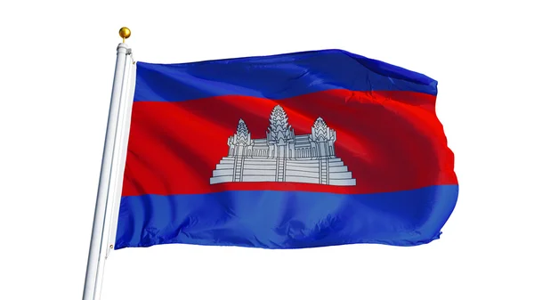 Bandera de Camboya, aislada con transparencia del canal alfa de la ruta de recorte —  Fotos de Stock