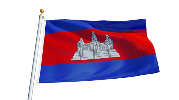 Bandera de Camboya, aislada con transparencia del canal alfa de la ruta de recorte —  Fotos de Stock