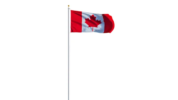 Kanada bayrağı, kırpma yolu alfa kanal saydamlığı ile izole — Stok fotoğraf