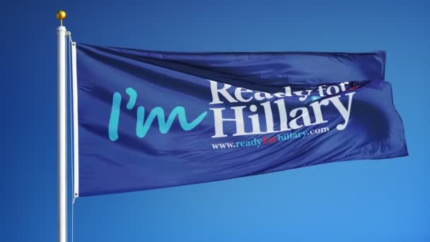 Vote for Hillary Clinton flag, "I'm with Hillary" — Αρχείο Βίντεο