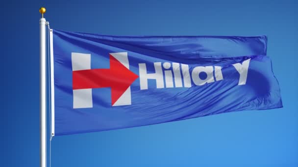 Stem på Hillary Clinton flag, Jeg er med Hillary " – Stock-video