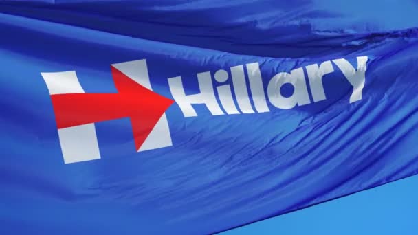 Vote for Hillary Clinton flag, "I'm with Hillary" — Stockvideo