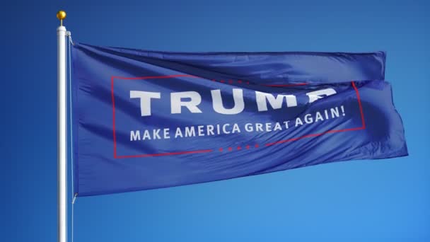 Vote for Donald John Trump, flag "Make America Great Again" — Stockvideo