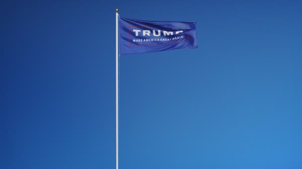 Vota por Donald John Trump, bandera "Hacer que Estados Unidos vuelva a tener grandeza " — Vídeos de Stock