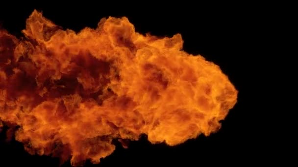 Full screen high speed Fire ball explosion from left to right, slow motion fire