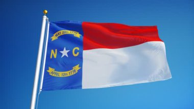 North Carolina (ABD Devleti) bayrağı yavaş sorunsuz Alfa ile ilmekledi