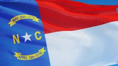 North Carolina (ABD Devleti) bayrağı yavaş sorunsuz Alfa ile ilmekledi