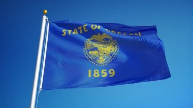 Oregon (ABD devlet) bayrağı yavaş sorunsuz Alfa ile ilmekledi