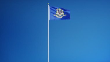 Connecticut (ABD devlet) bayrağı yavaş sorunsuz Alfa ile ilmekledi