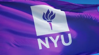 New York Üniversitesi'nde bayrak yavaş hareket, editoryal animasyon