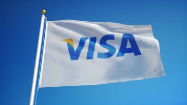 Vize corporation bayrak yavaş hareket, editoryal animasyon