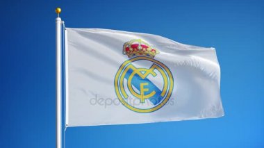 Real Madrid futbol kulübü, yavaş hareket, editoryal animasyon bayrak
