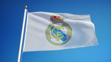 Real Madrid futbol kulübü, yavaş hareket, editoryal animasyon bayrak
