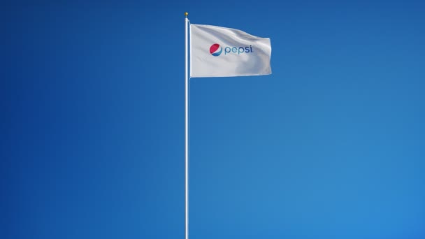 Bandera PepsiCo en cámara lenta, animación editorial — Vídeos de Stock