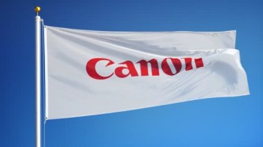 Canon şirket bayrak yavaş hareket, editoryal animasyon