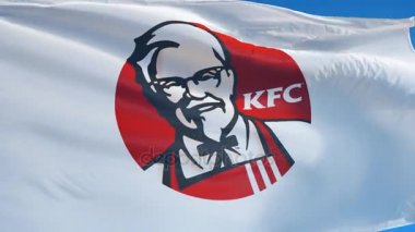 KFC şirket bayrak yavaş hareket, editoryal animasyon