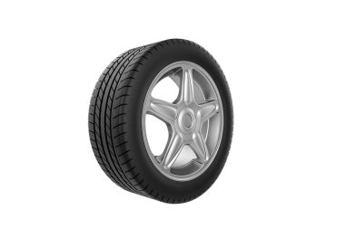 araba tekerlek. Beyaz arka plan üzerinde izole