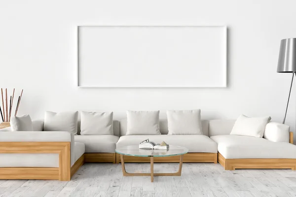 Boş resim çerçevesi duvarda. Yer bu boşluk yaratma