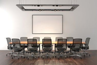 Konferans salonu ile arka plan boş resim çerçevesi