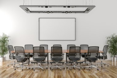Konferans salonu ile arka plan boş resim çerçevesi
