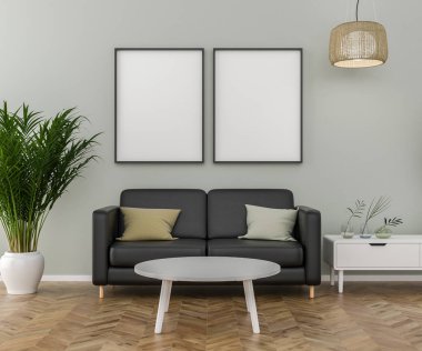 Duvardaki boş resim çerçevesi