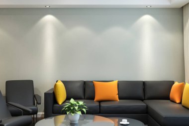 Boş oda arka planda boş duvar 