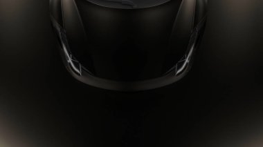 Üst/ön görünüm spor araba