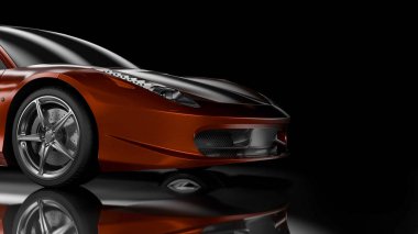 Yan/ön görünüm spor araba