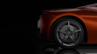 Dark car silhouette 3D illustration