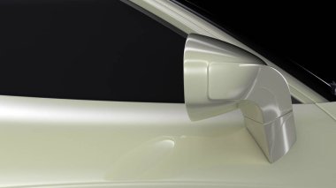 Pencere ve dikiz aynası - 3d çizim