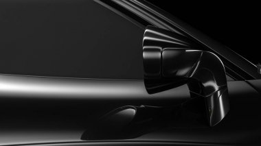 Pencere ve dikiz aynası - 3d çizim