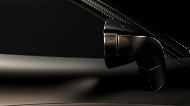 Pencere ve dikiz aynası - 3d çizim