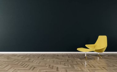 Sandalye iç-3d çizim solo