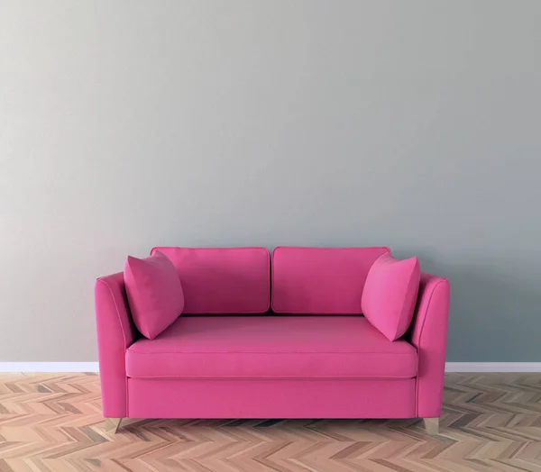 Solo soffa interiör-3d illustration — Stockfoto