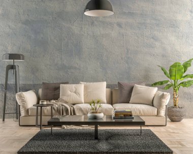 Gün İçi Boş Duvar - 3D render