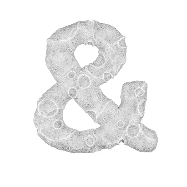 Lune stylisé symbole "$" - sur fond blanc - rendu 3D — Photo