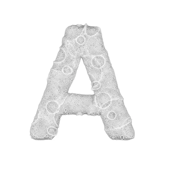 Moon stylized Letter A - on white background - 3d render — 스톡 사진