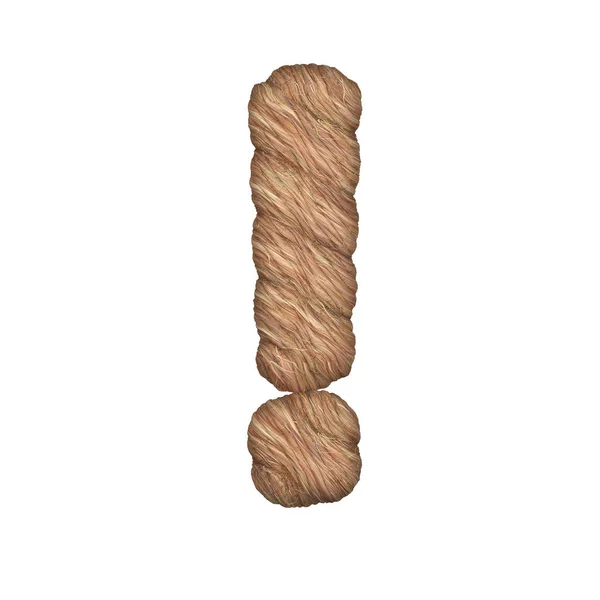 Letter stylized in the form of a rope - 3D render — ストック写真