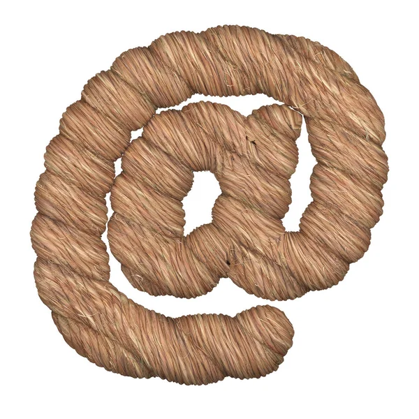 Carta estilizada na forma de uma corda - renderização 3D — Fotografia de Stock