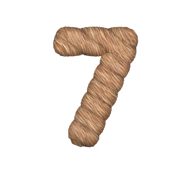 Letter stylized in the form of a rope - 3D render — Stock Photo, Image