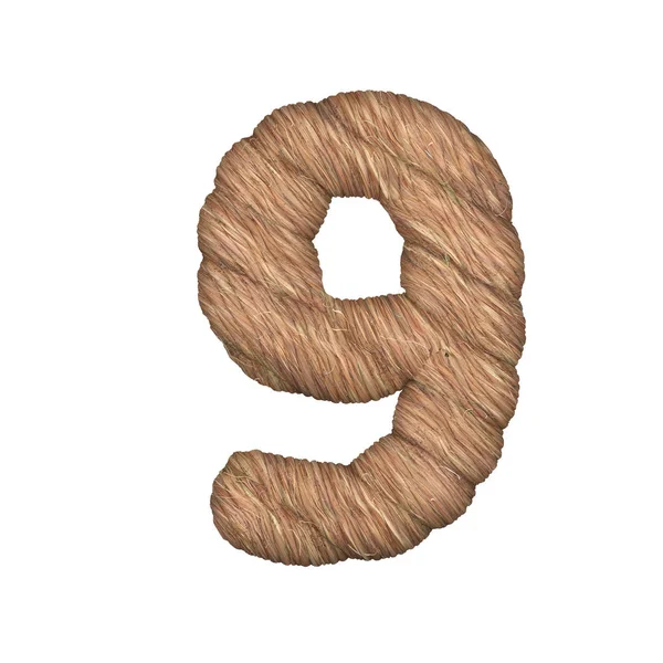 Буква стилизованная в виде веревки - 3D рендеринг — стоковое фото