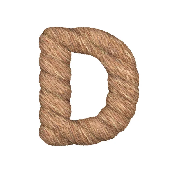 Letter stylized in the form of a rope - 3D render — Stockfoto