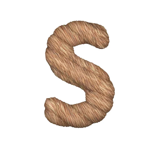 Letter stylized in the form of a rope - 3D render — Stockfoto
