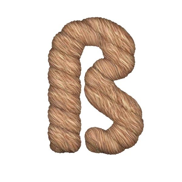 Lettera stilizzata sotto forma di corda - rendering 3D — Foto Stock