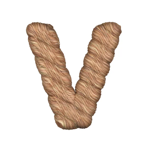 Letter stylized in the form of a rope - 3D render — Stockfoto