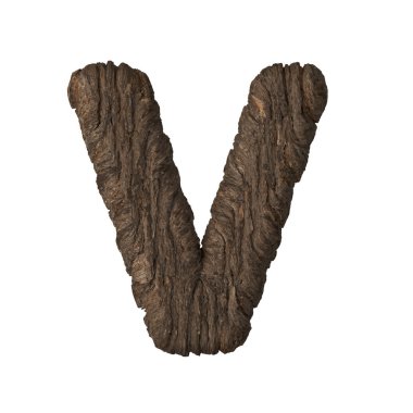 Kabuk harfi V - 3d illüstrasyon