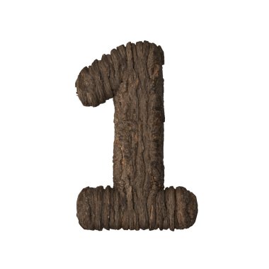 Kabuk harfi 1 - 3d illüstrasyon