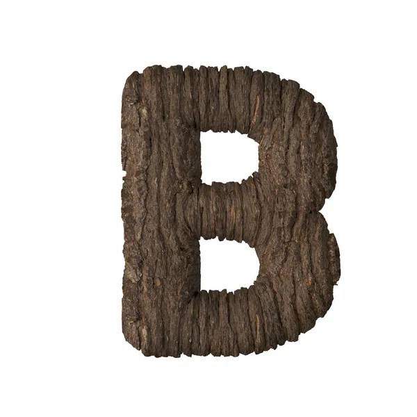 Letra de corteza B - Ilustración 3D — Foto de Stock