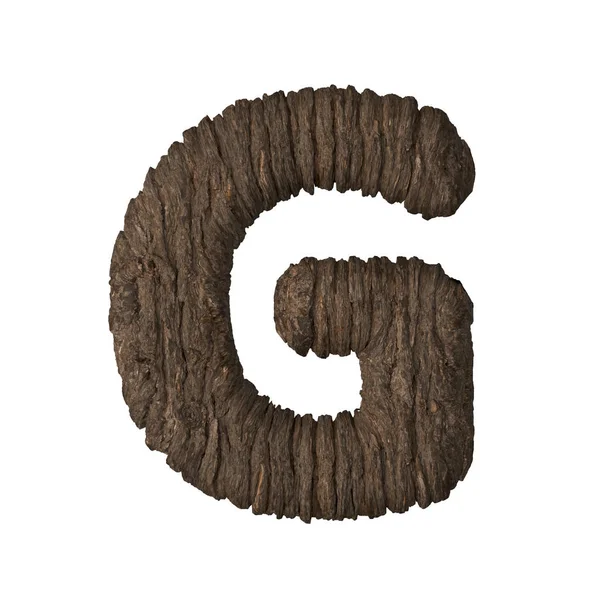 Letra de corteza G - Ilustración 3D — Foto de Stock