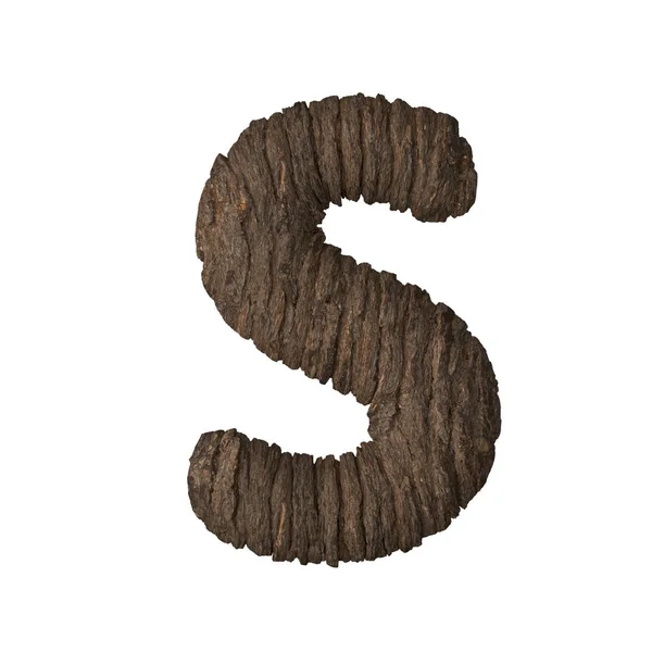 Кора буквы S - 3D иллюстрация — стоковое фото